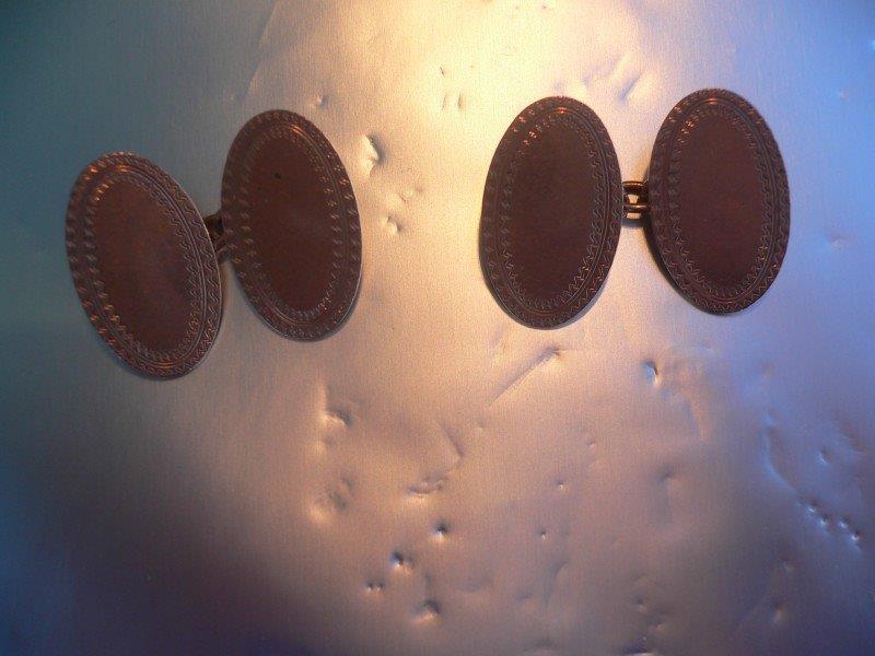 9ct. Rose Gold Cufflinks (1 of 1)