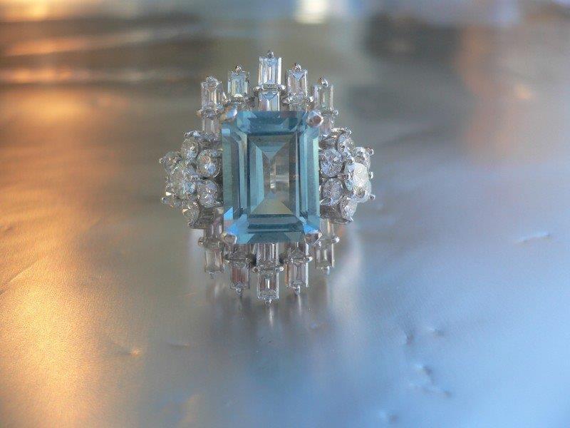 Aquamarine and Diamond Ring (1 of 1)