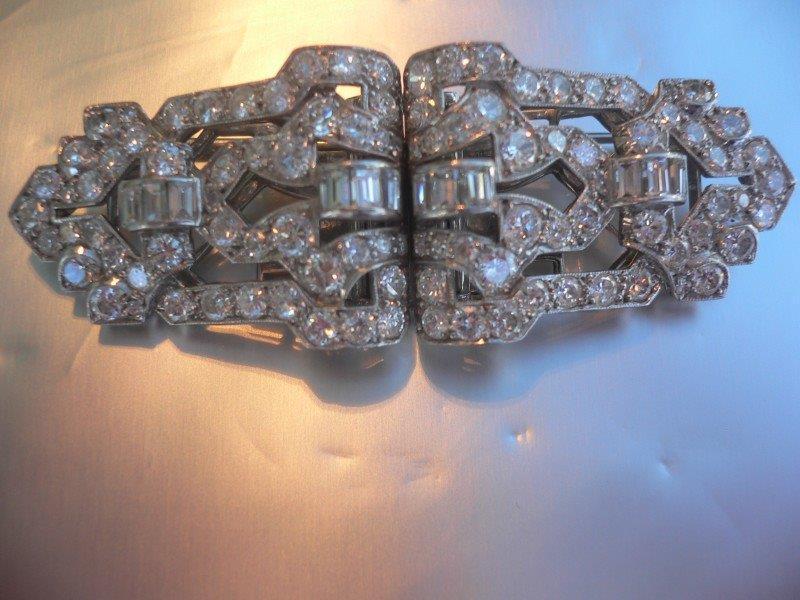 Deco Double Clip Brooch (1 of 1)