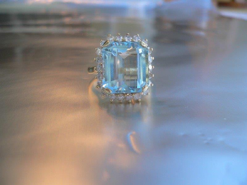 Aquamarine and Diamond Ring (1 of 1)