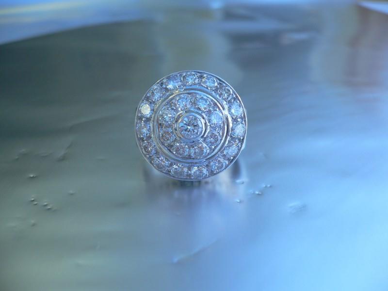 Diamond Cluster Ring Set In 18ct White Gold (1 of 1)