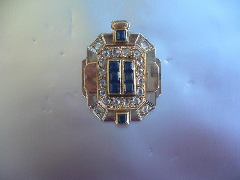 Sapphire and Diamond Pendant (1 of 1)