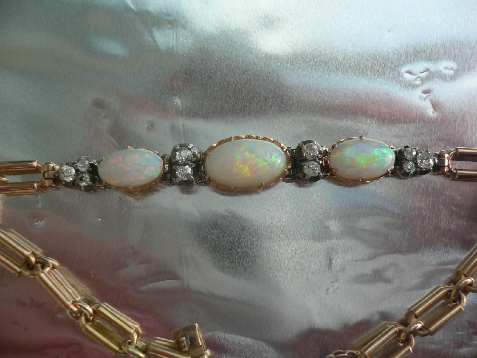 Opal and diamond bracelet (1 of 1)