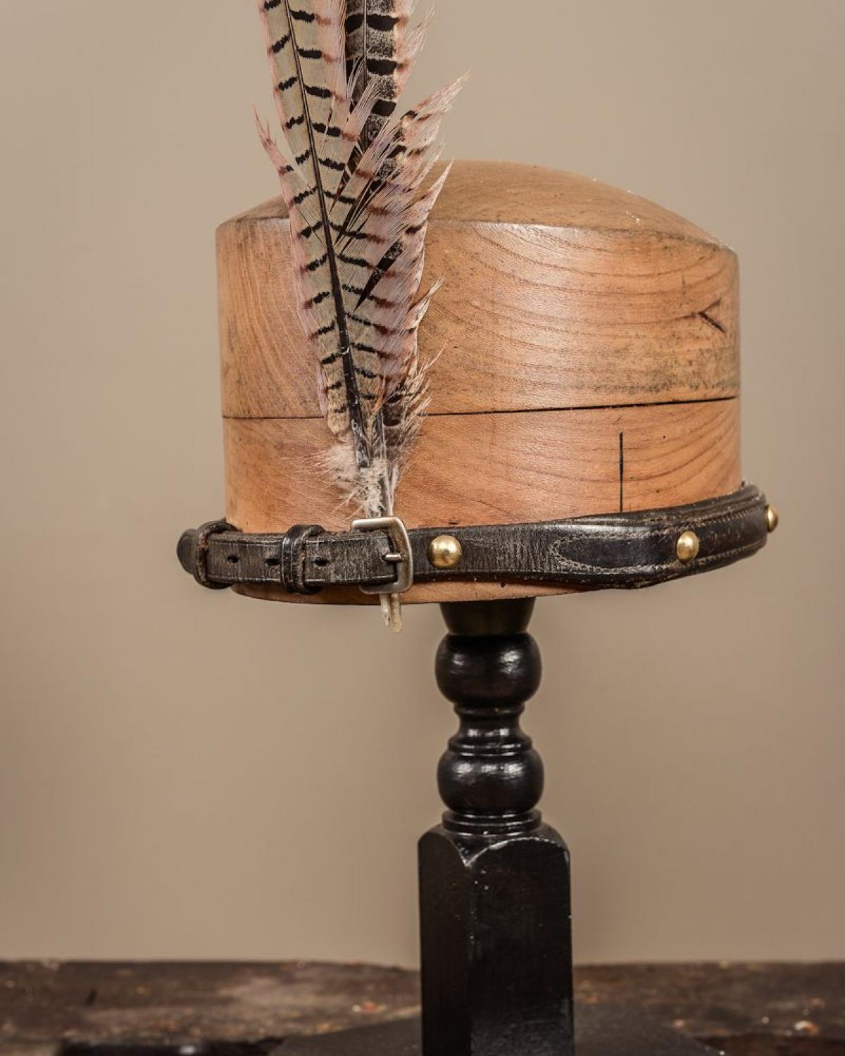 Hat wood & leather form (1 of 1)