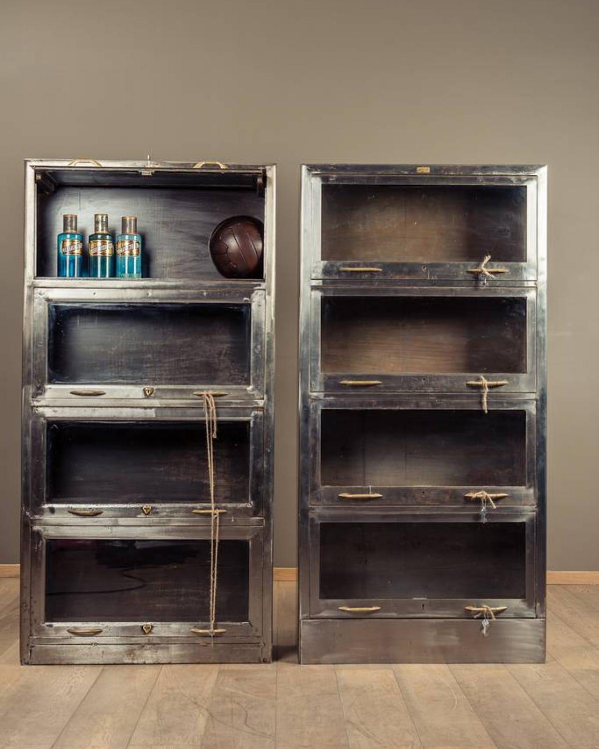 Glass and Steel Filing Cabinet c.1930 (1 of 1)