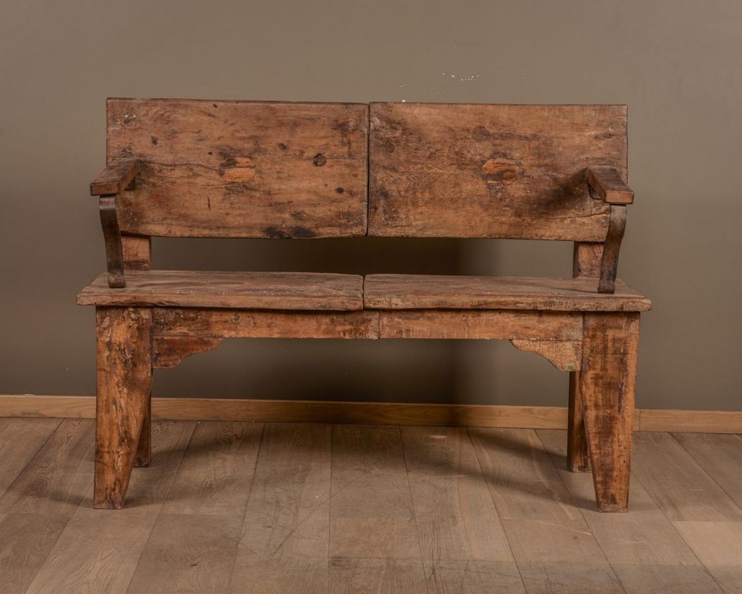 Wooden and steel bench around 1920 (1 of 1)