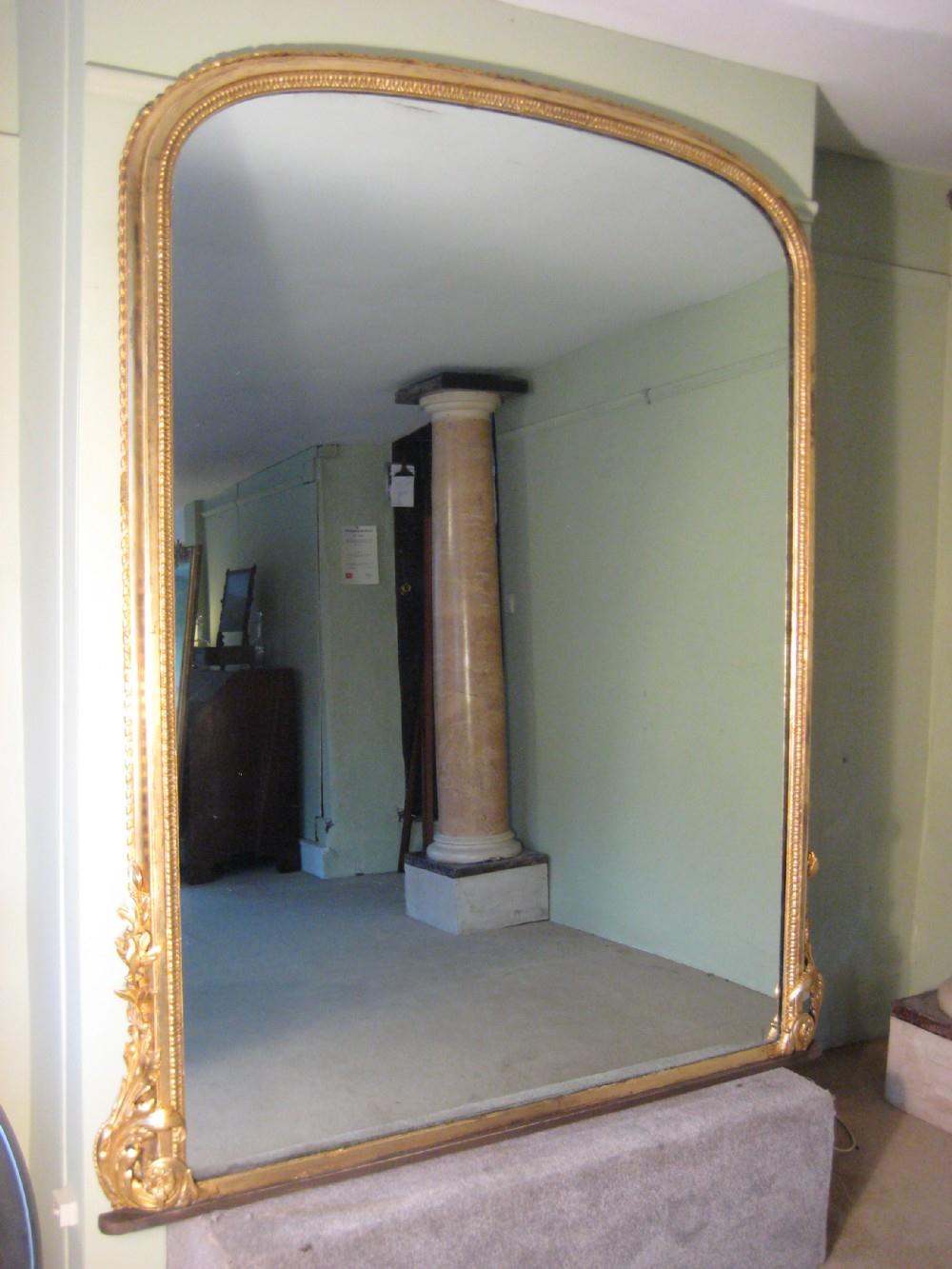 19th Century Gilt ArchTop Overmantel (1 of 1) 19th Century Gilt ArchTop Overmantel (1 of 1)