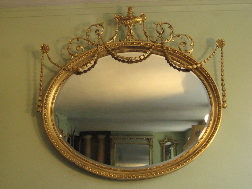 Large Gilt Adam's Style Mirror c.1900 (1 of 1)
