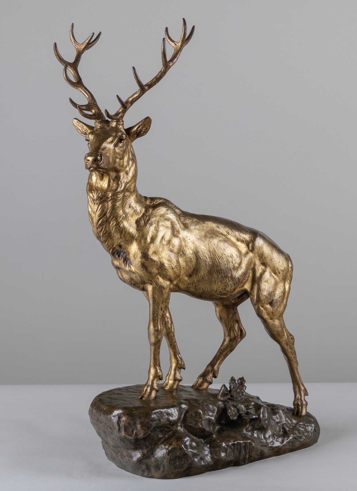 Stunning Large 19th Century French Gilded / Gilt Bronze Sculpture of a Stag, Signed J.E.Masson (1 of 1) Stunning Large 19th Century French Gilded / Gilt Bronze Sculpture of a Stag, Signed J.E.Masson (1 of 1)