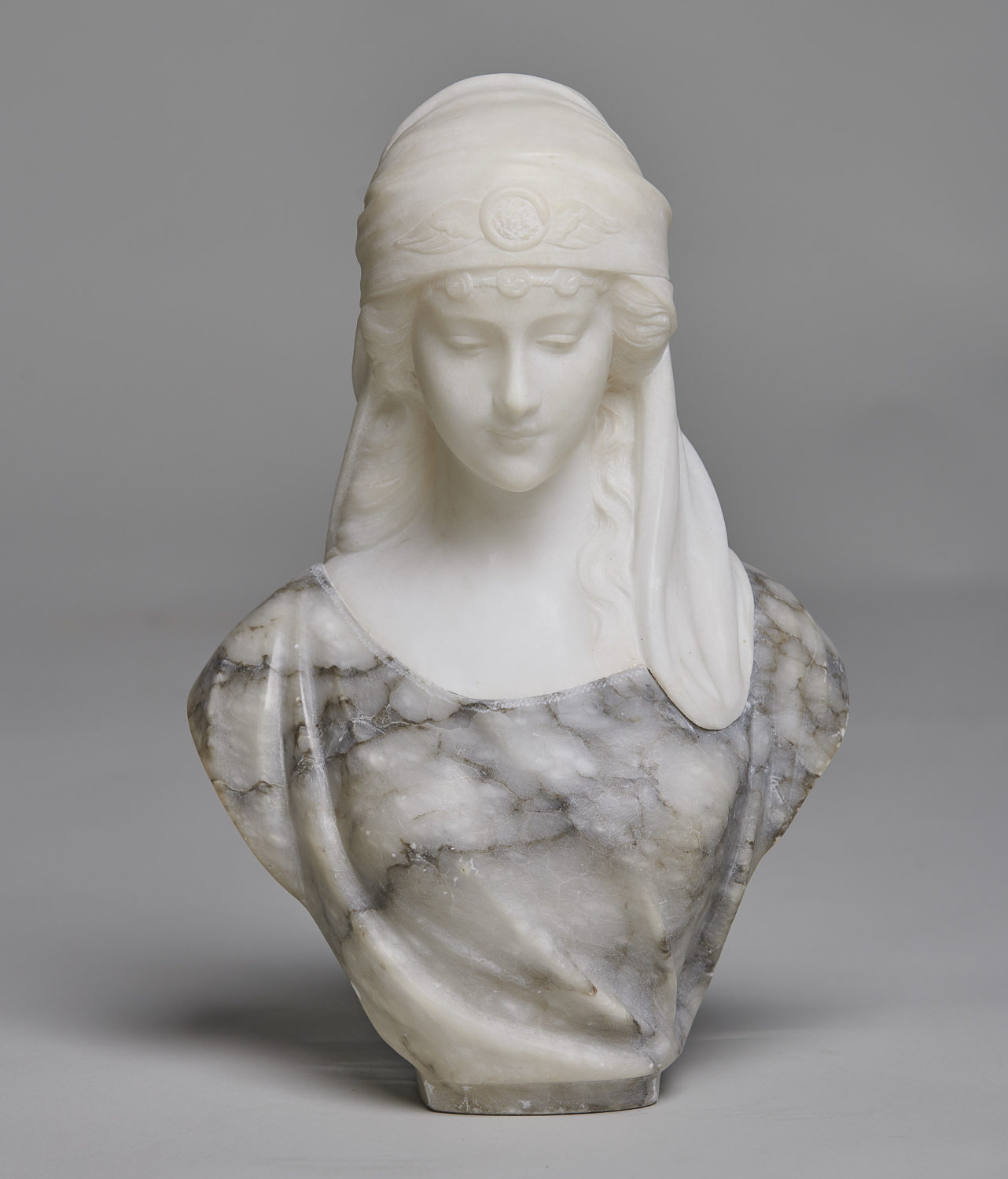 Italian Carved Two Toned Alabaster Sculpture of a Female by the Artist Pugi (1 of 1) Italian Carved Two Toned Alabaster Sculpture of a Female by the Artist Pugi (1 of 1)