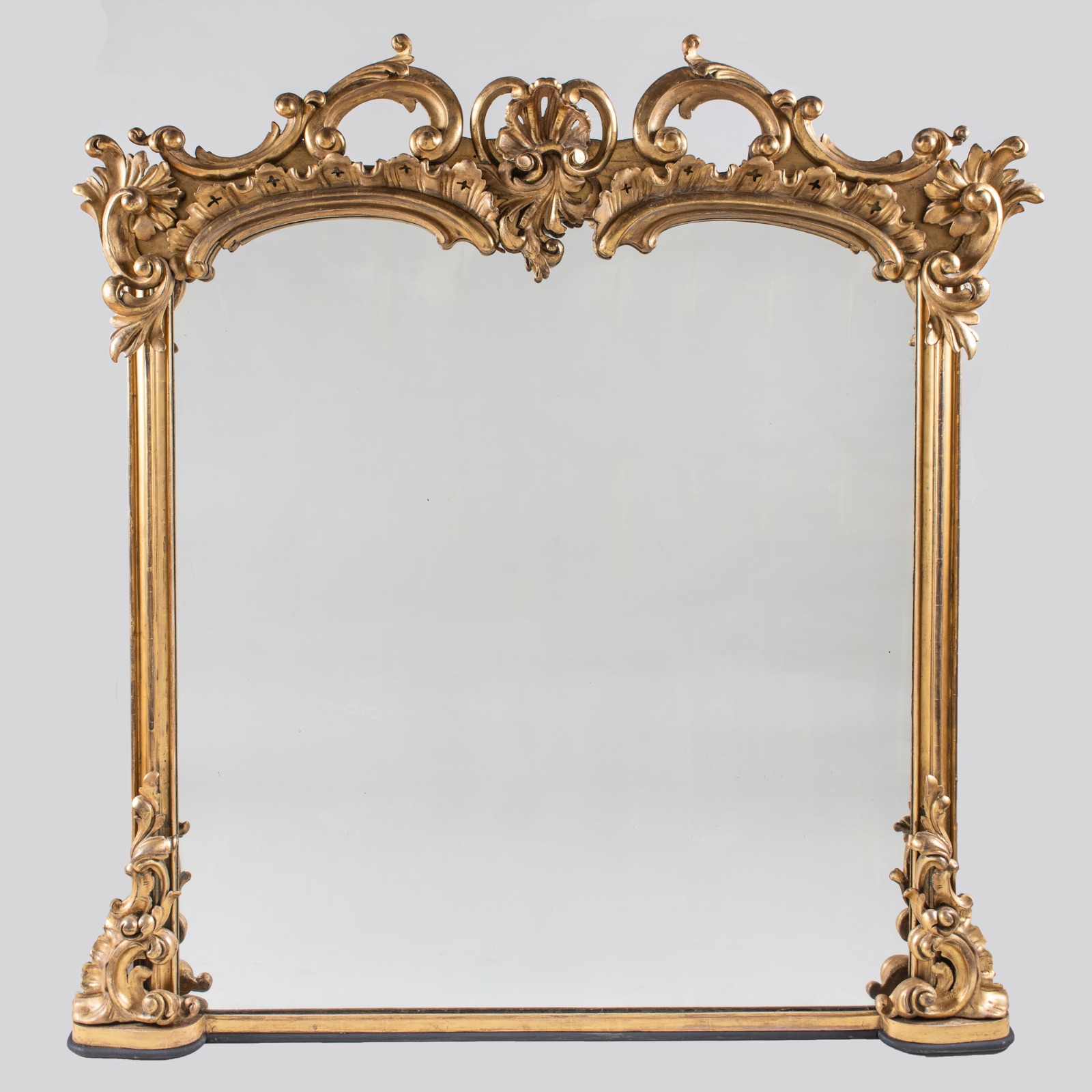 Stunning 19th Century Large English Carved Wood Gilt Overmantle Mirror (1 of 9) Stunning 19th Century Large English Carved Wood Gilt Overmantle Mirror (1 of 9)