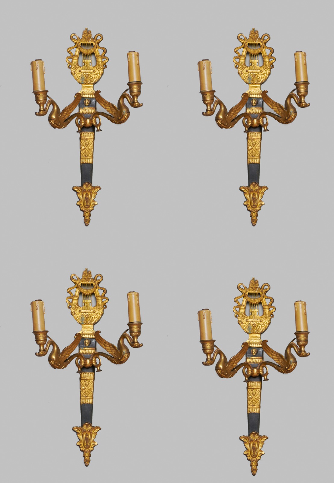 Set of Four French Empire Style Ormolu Wall Sconces (1 of 1) Set of Four French Empire Style Ormolu Wall Sconces (1 of 1)