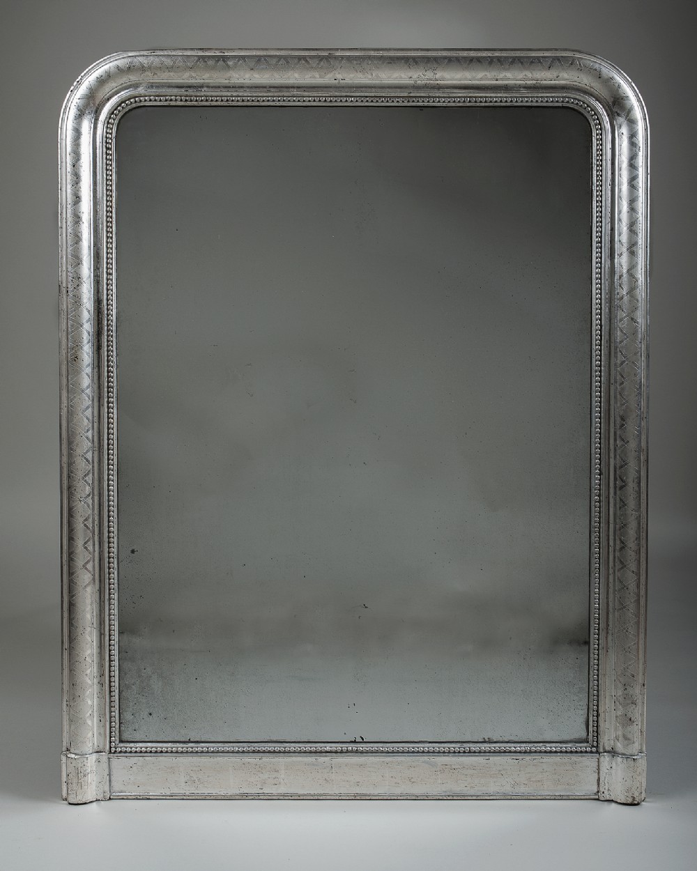 French Silvered Overmantle Mirror (1 of 1) French Silvered Overmantle Mirror (1 of 1)