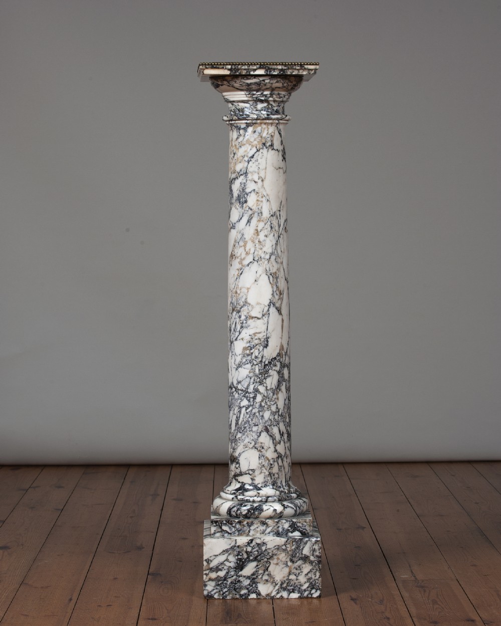 Late 19th Century Stunning Italian Breccia Di Carrara Marble Column (1 of 1) Late 19th Century Stunning Italian Breccia Di Carrara Marble Column (1 of 1)