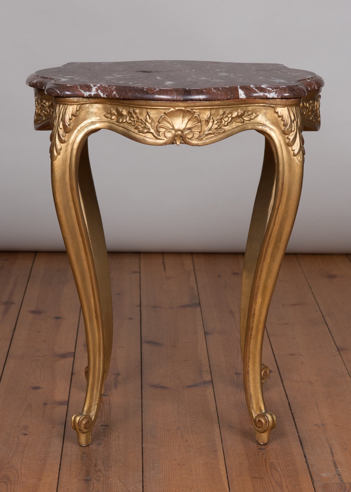 French Gilt Occasional Table with a Rouge Marble Top c.1900 (1 of 1) French Gilt Occasional Table with a Rouge Marble Top c.1900 (1 of 1)