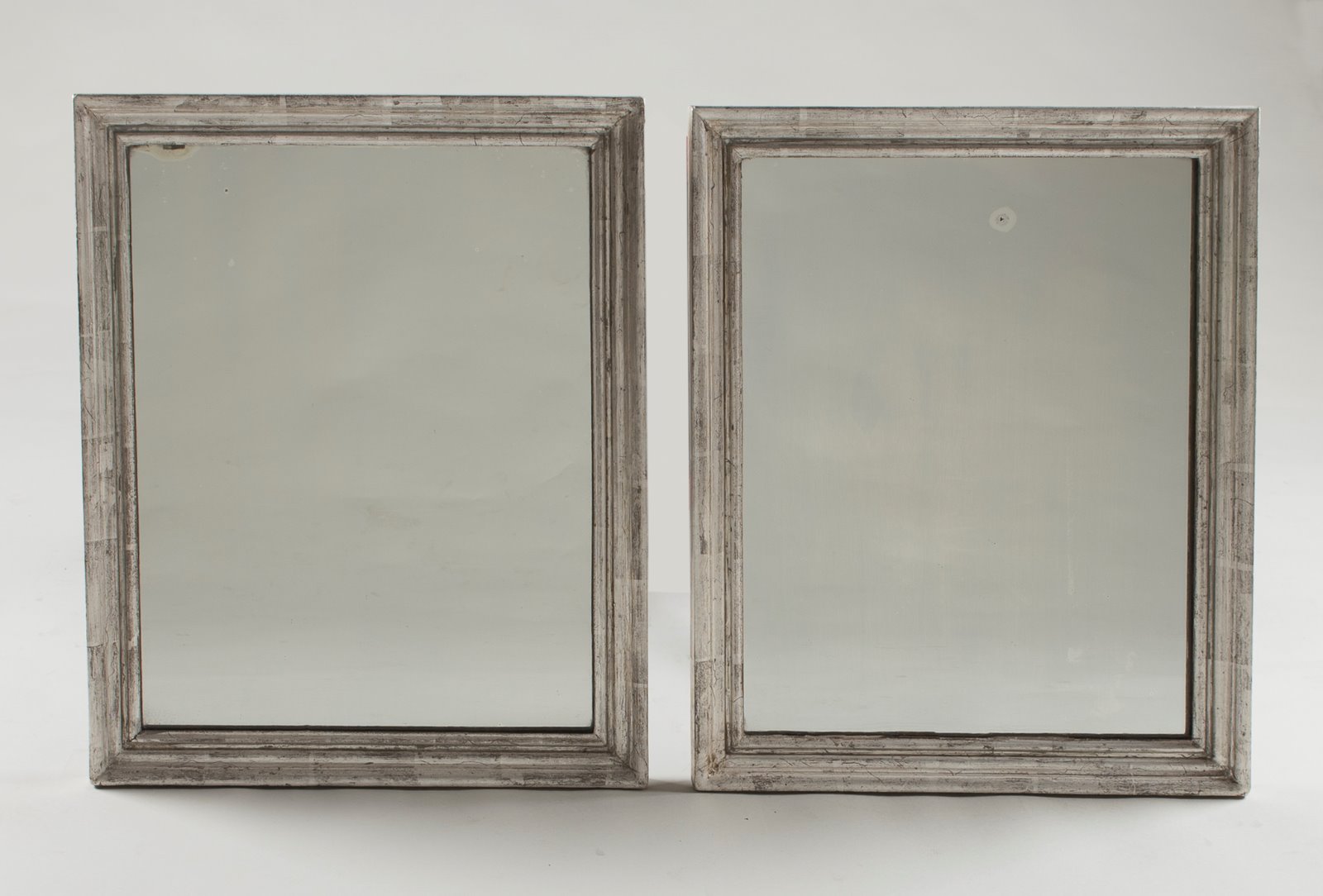 A Near Pair of French 19th Century Rectangular Silvered Wall Mirrors (1 of 1) A Near Pair of French 19th Century Rectangular Silvered Wall Mirrors (1 of 1)