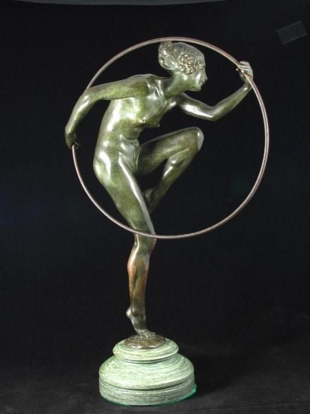 Art Deco Bronze Hoop Dancer Lucien Alliot (1 of 3)