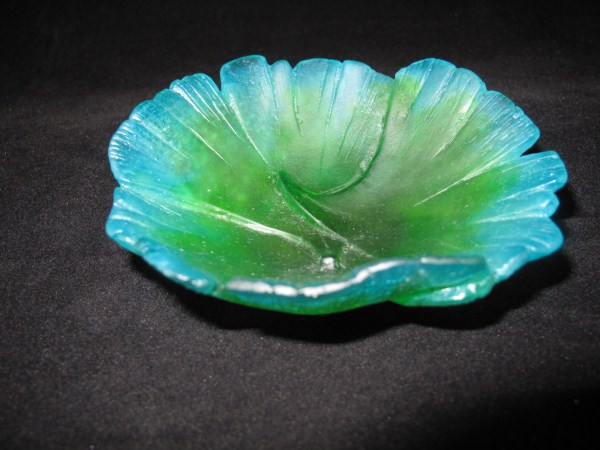 Daum Contemporary Pate De Verre Flower Dish / Bowl (1 of 4)