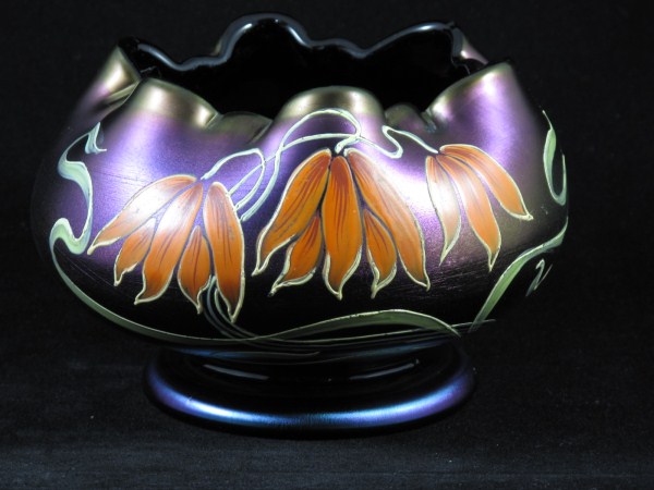 Art Nouveau Enamelled Bowl Designed by Carl Scmoll for Poschinger (1 of 3)