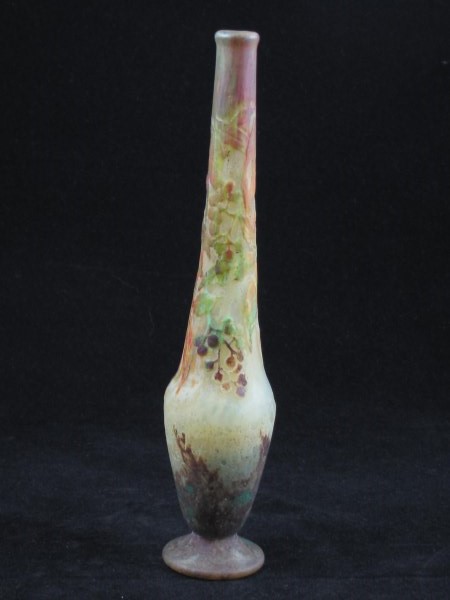 Daum Nancy a Stunning Vase Decorated With Leaves & Berries (1 of 3)