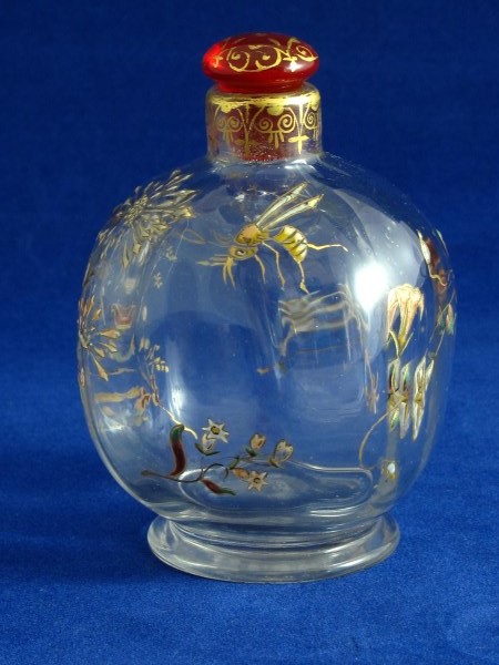 Emile Galle Enamelled Scent Bottle (1 of 1)