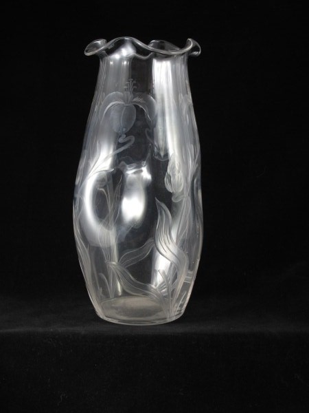 Harrach - Art Nouveau Iris Vase (1 of 1)