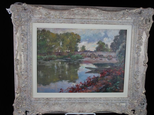 Pair of French Impressionist landscapes ernest gaston marche (1 of 4)