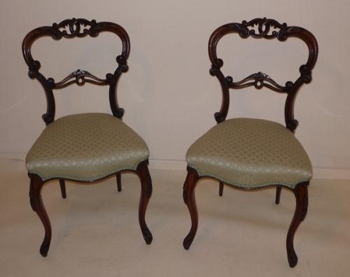 A pair of antique Victorian rosewood chairs (1 of 1)