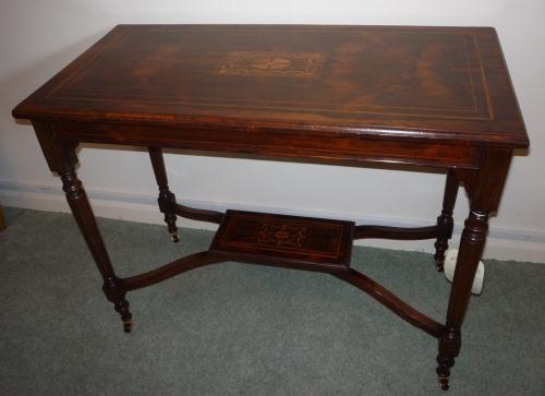 Antique Inlaid Rosewood Table (1 of 1)