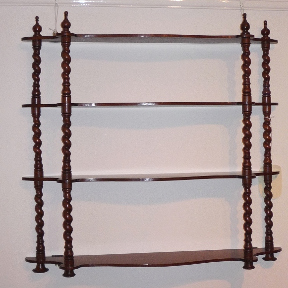 Victorian Mahogany Wall Shelves with Barley Twist Turnings (1 of 1)