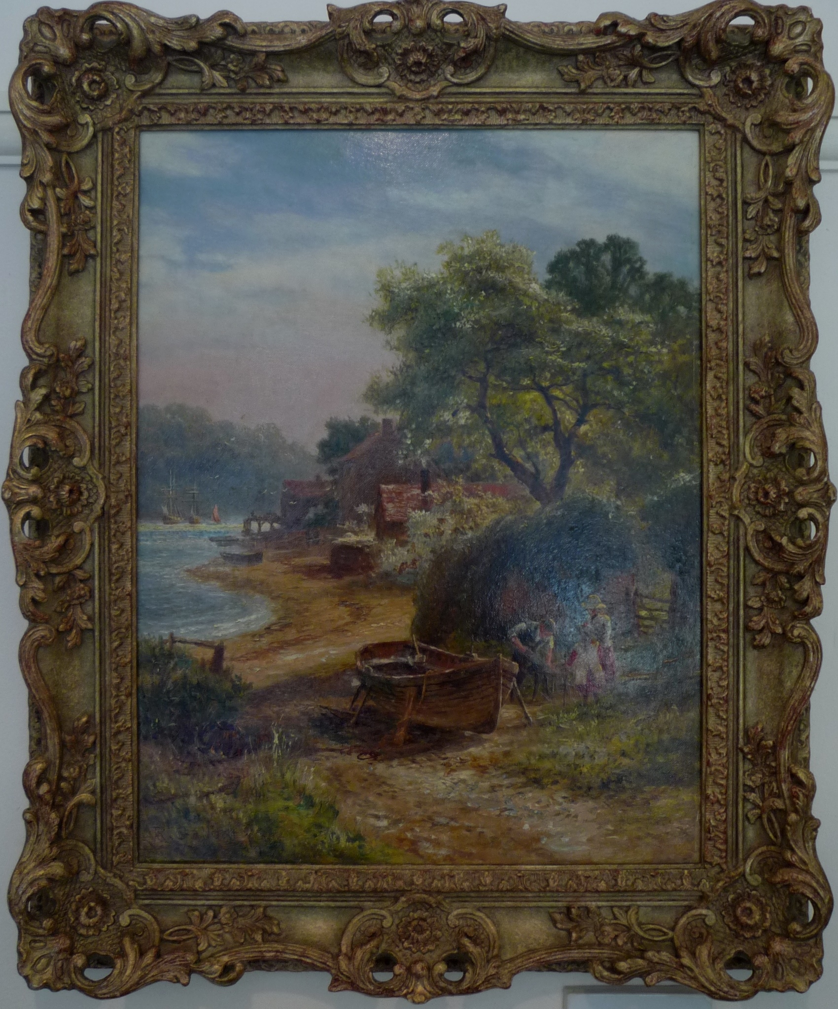 'Repairing the skiff' oil by Robert Gallon (1 of 1)