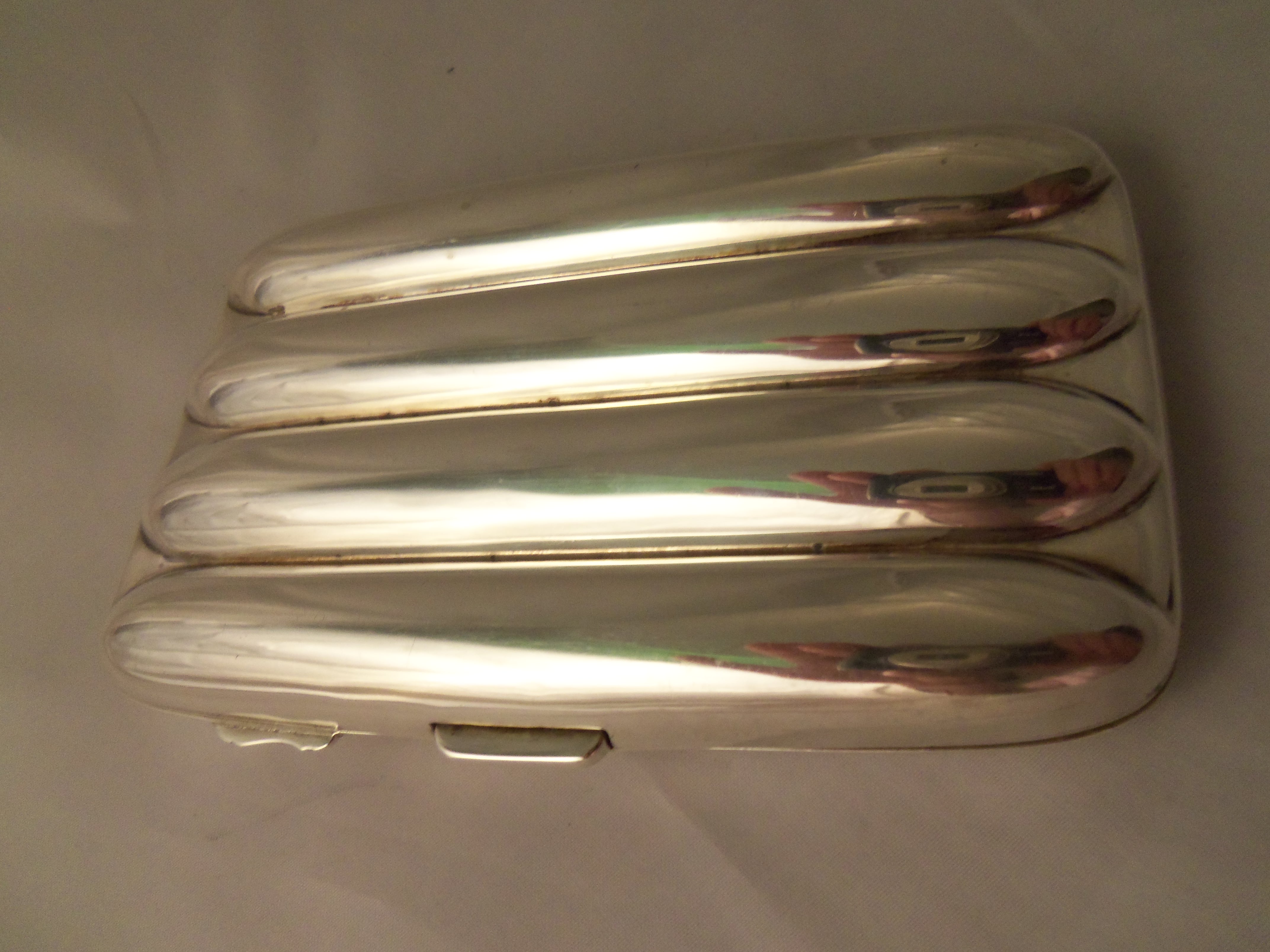 ENGLISH ANTIQUE SILVER CIGAR CASE 1915 (1 of 1)