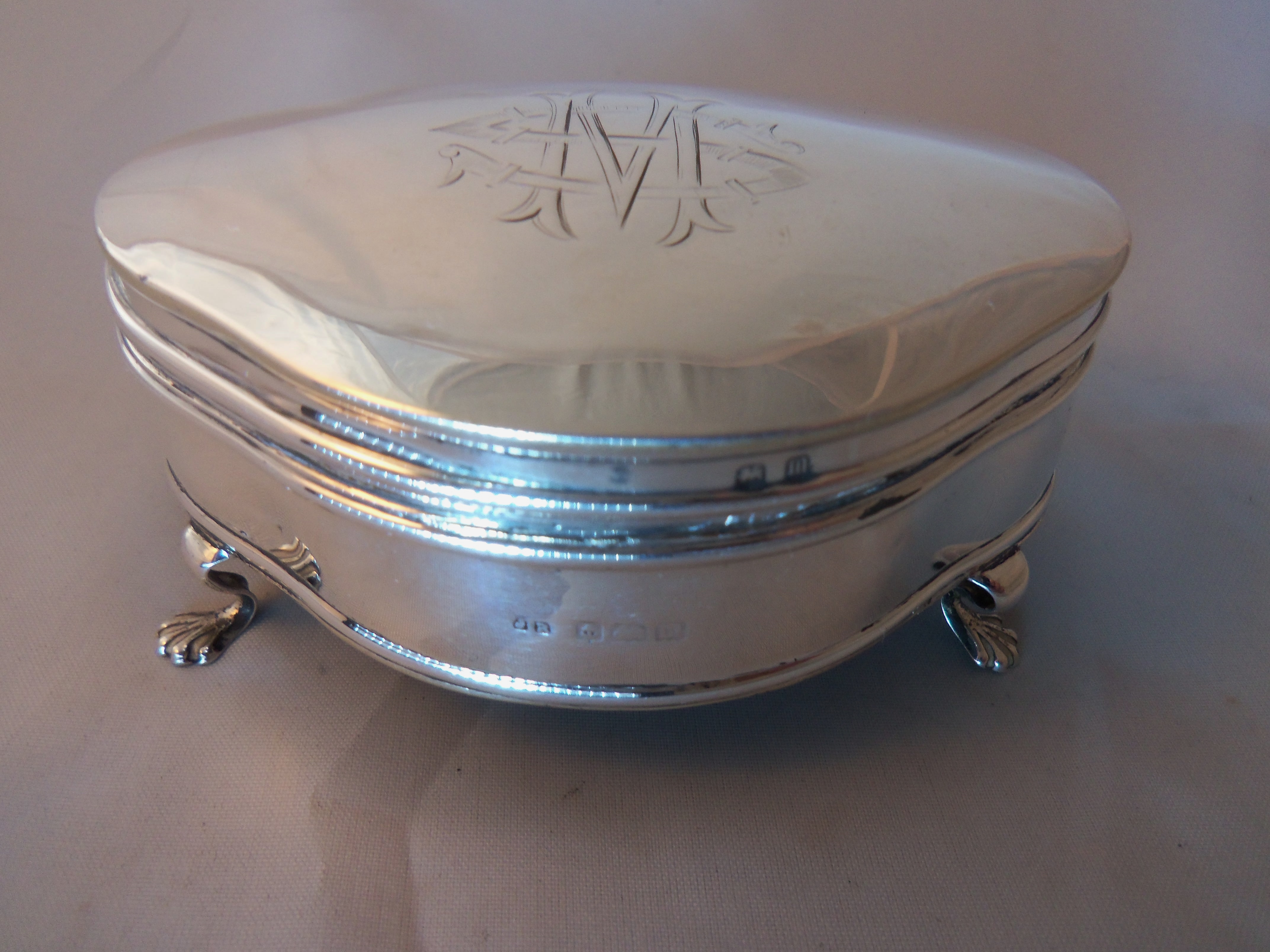 English Silver Jewellery / Ring Box 1911 (1 of 1)