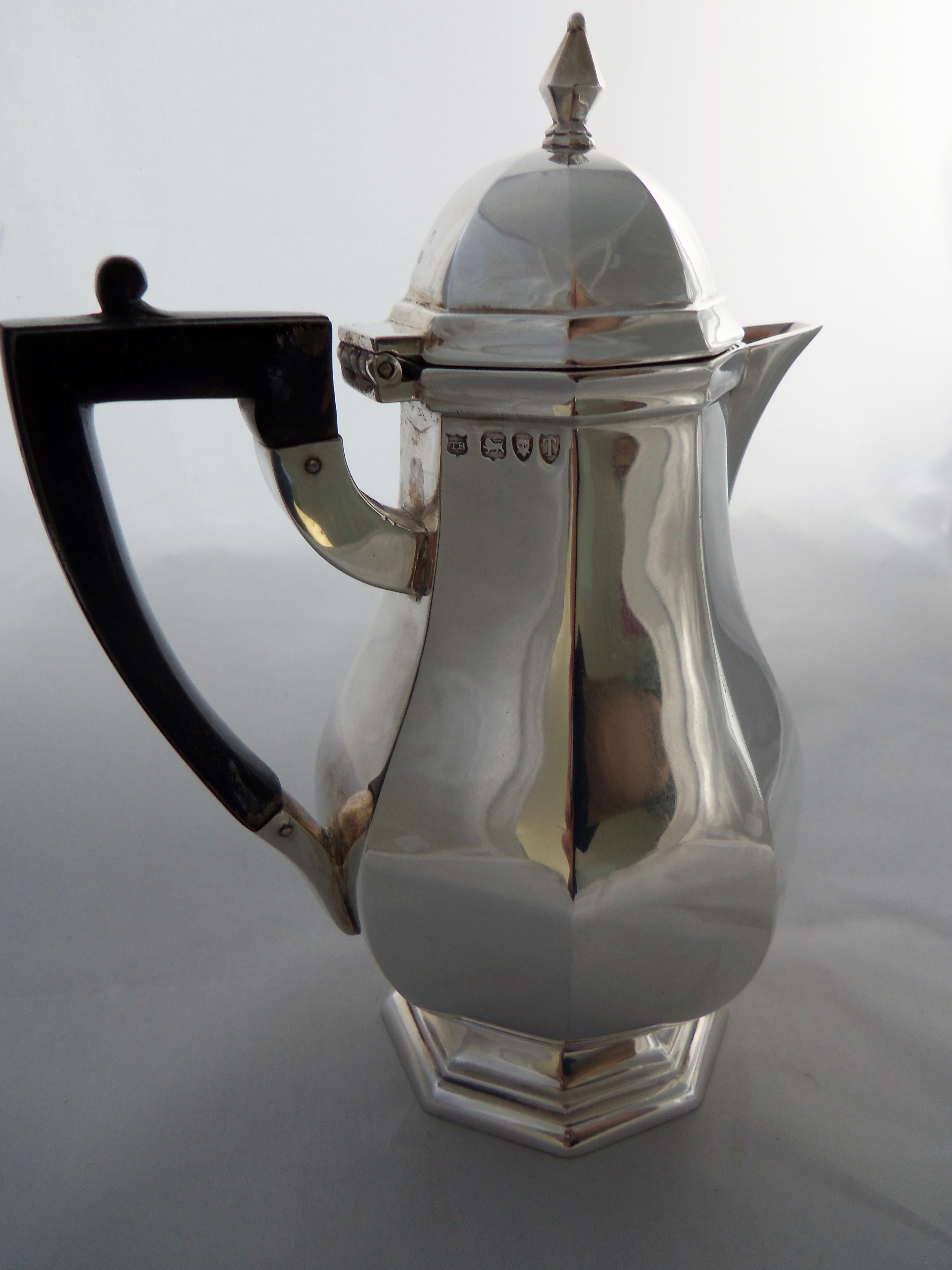 ENGLISH  VICTORIAN SILVER WINE JUG 1894- THOMAS BRADBURY (1 of 1)