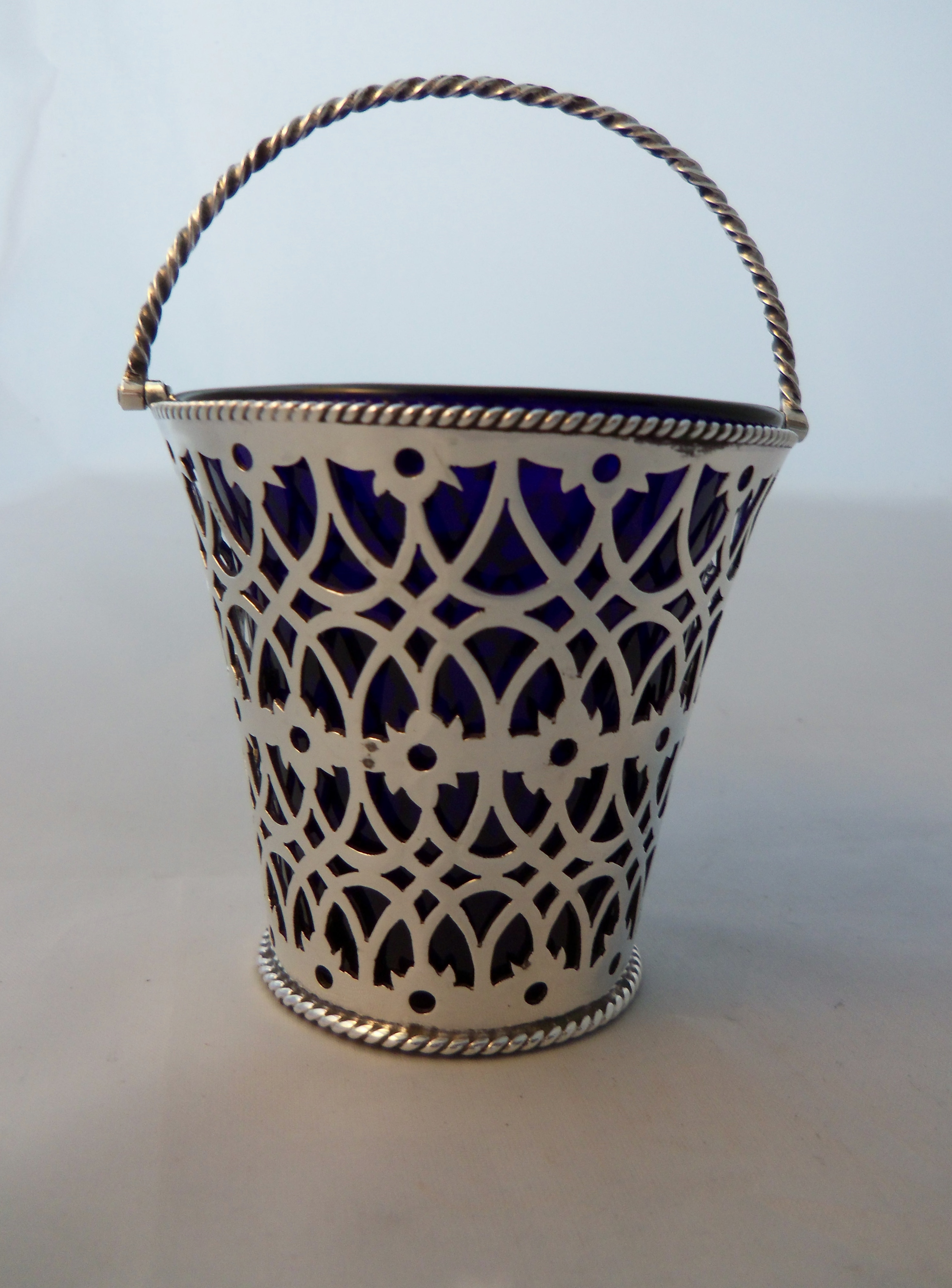 VICTORIAN ENGLISH SILVER  CREAM PAIL 1891 BY CHARLES STUART HARRIS (1 of 1)