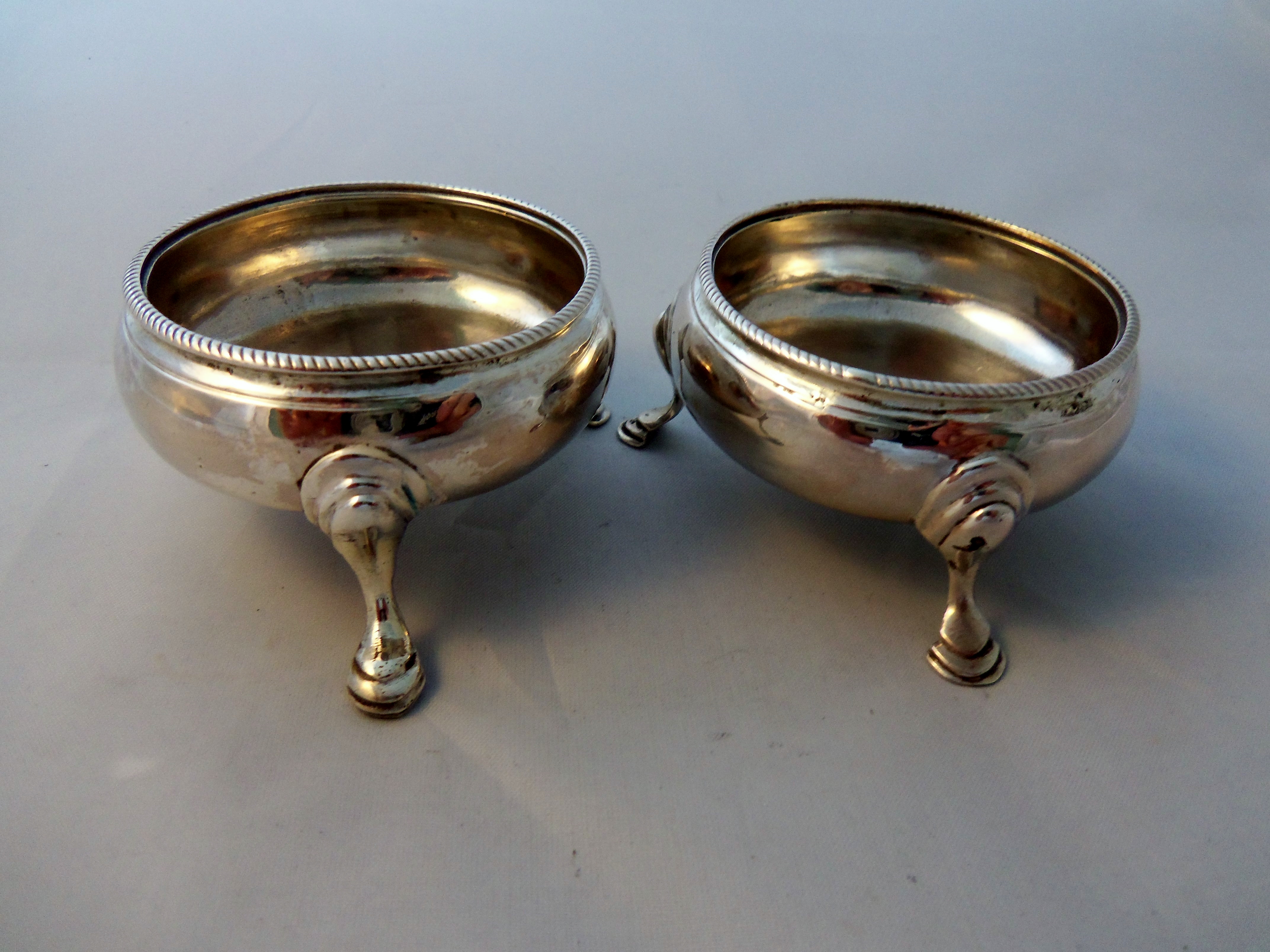 Pair of George III Silver Salts by Hester Bateman 1778 (1 of 1)