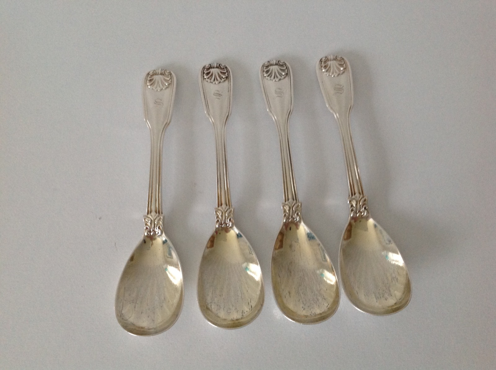 Set 4 Scottish Antique Silver Egg Spoons 1835 1917