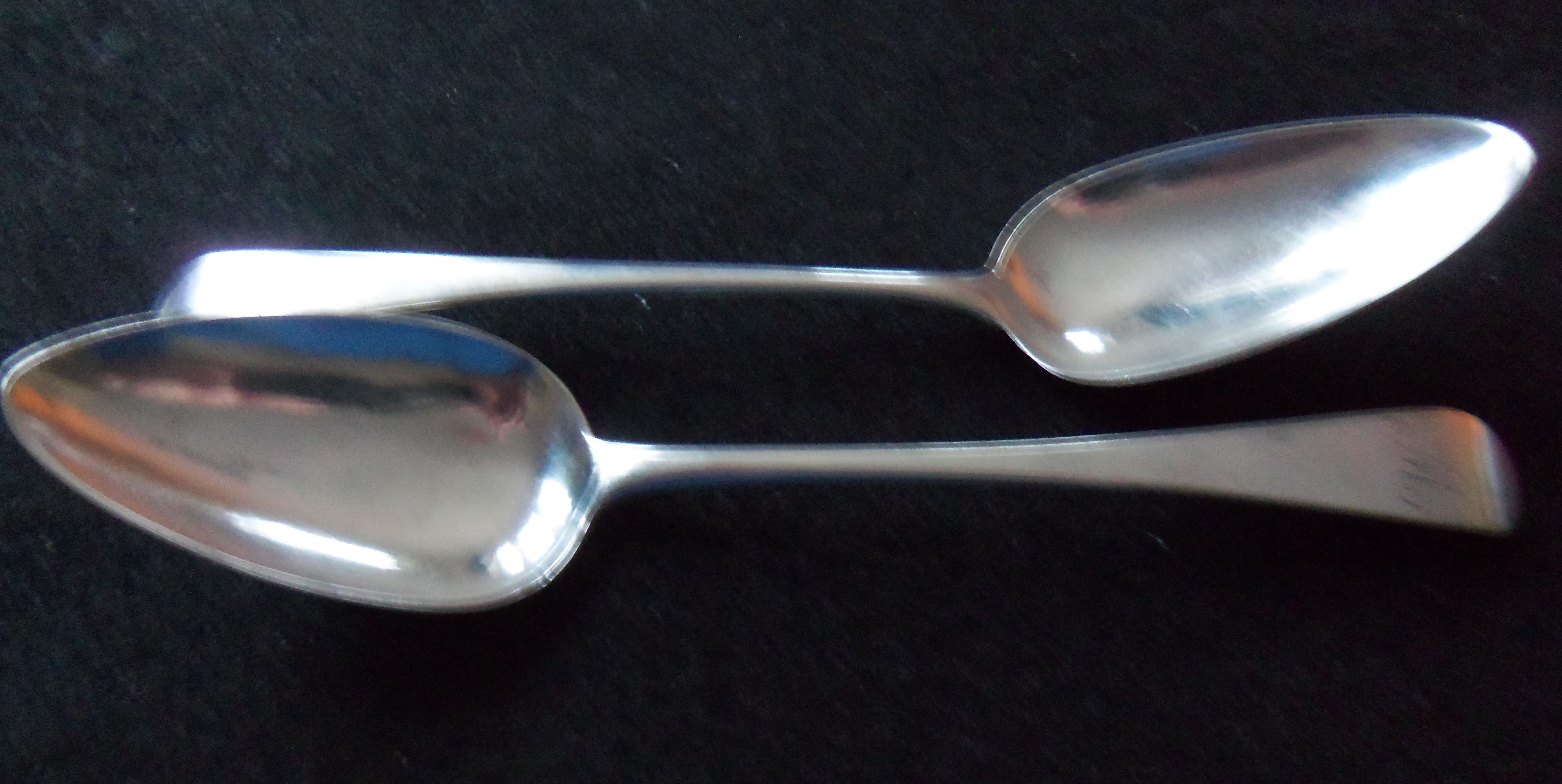 PAIR BATEMAN GEORGIAN SILVER TABLE SPOONS (c.1808) (1 of 1)