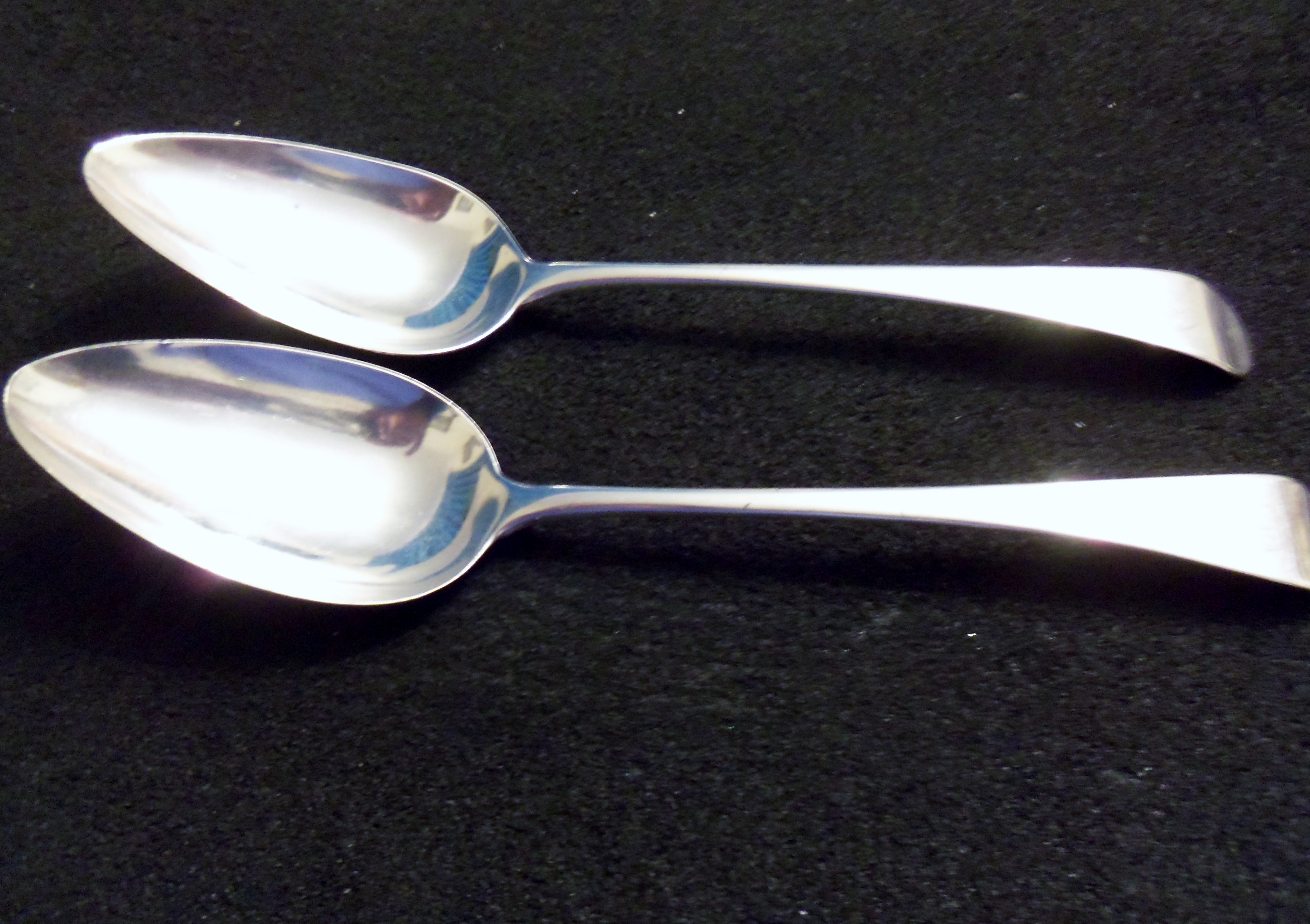 PAIR BATEMAN GEORGIAN STERLING SILVER TABLE SPOONS (c.1807) (1 of 1)