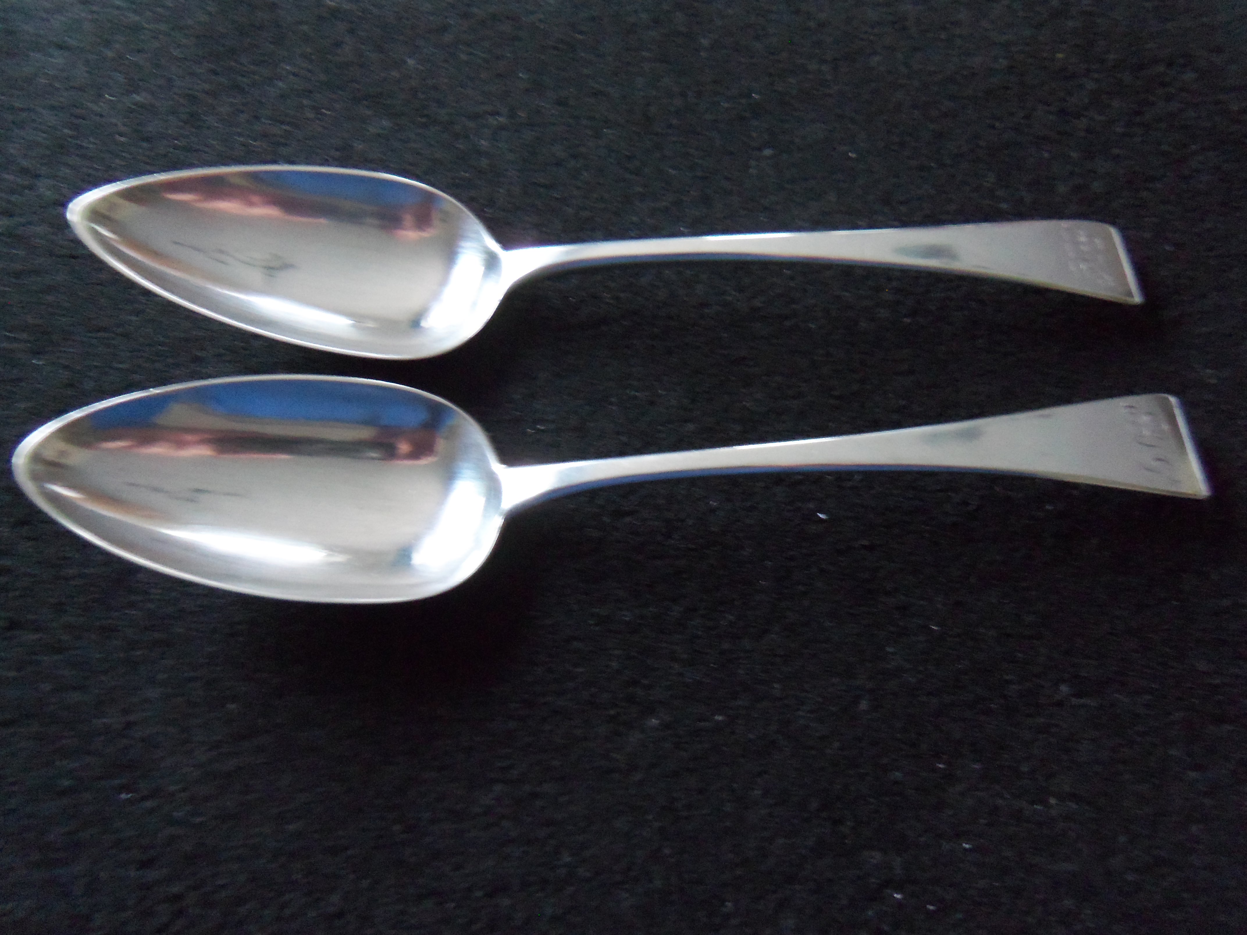 Pair of Georgian Silver Table Spoons 1802 (1 of 1)