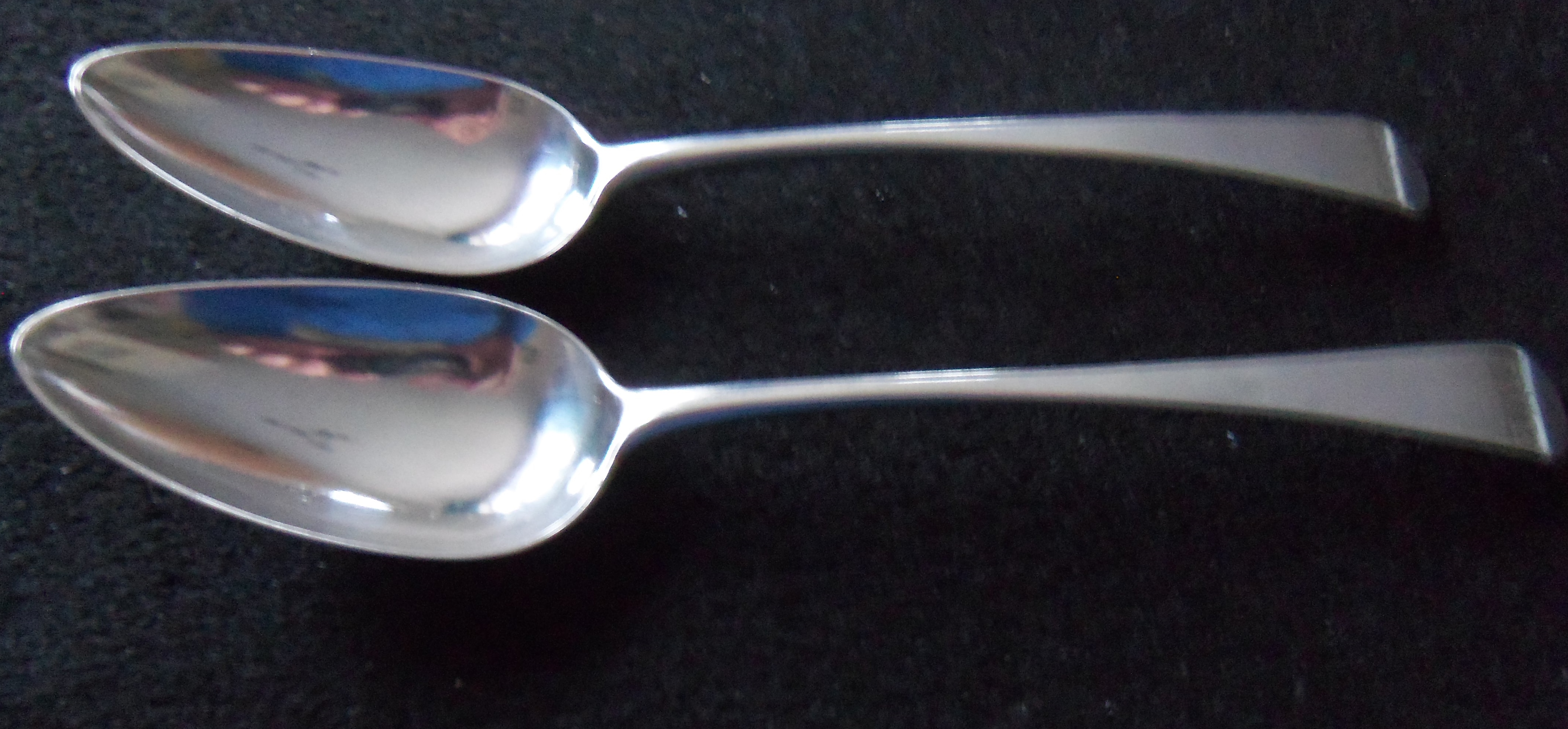 PAIR GEORGIAN SILVER TABLE SPOONS c.1796 (1 of 1)