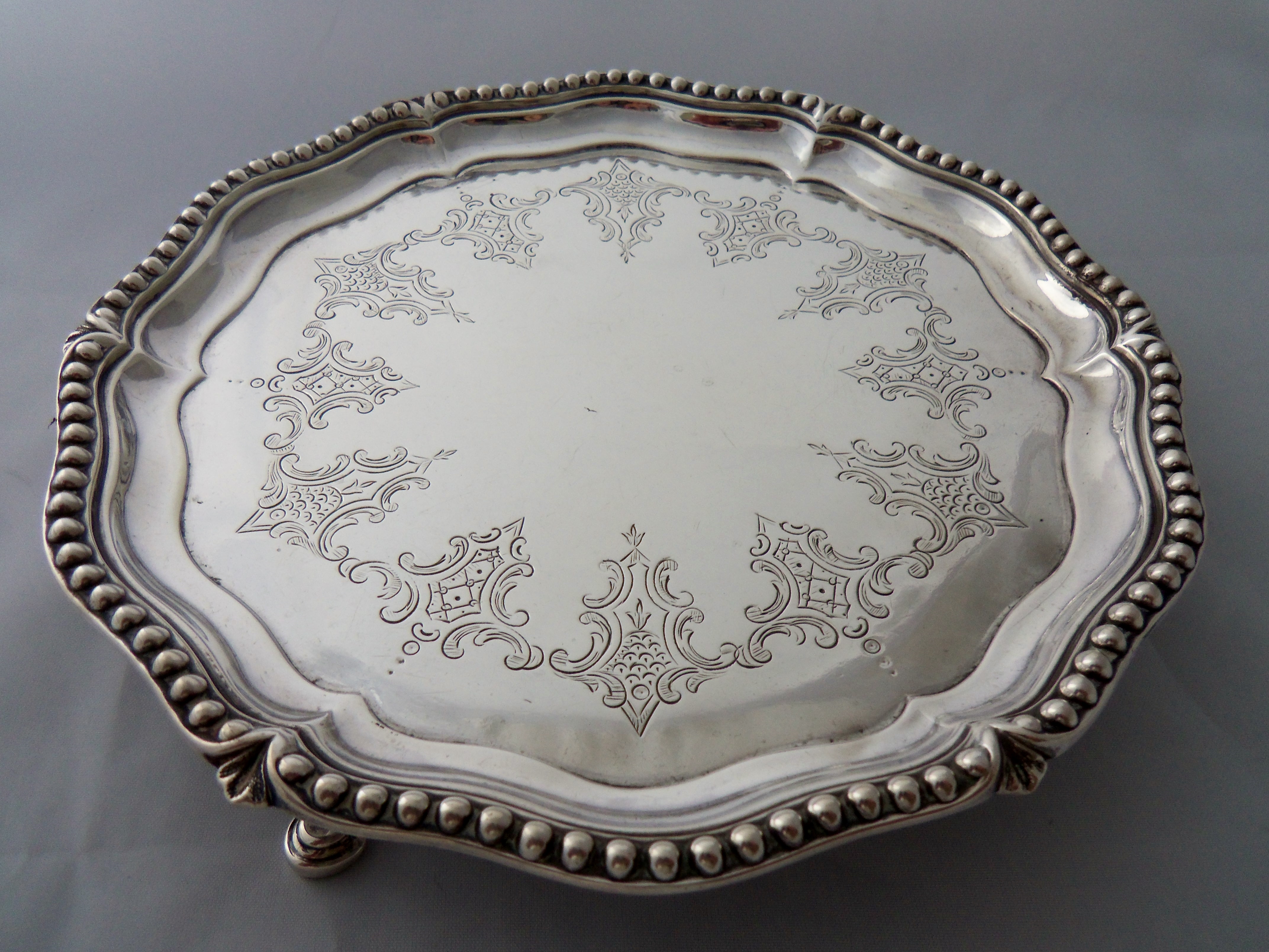Victorian Solid Silver Salver c.1847 (1 of 1)
