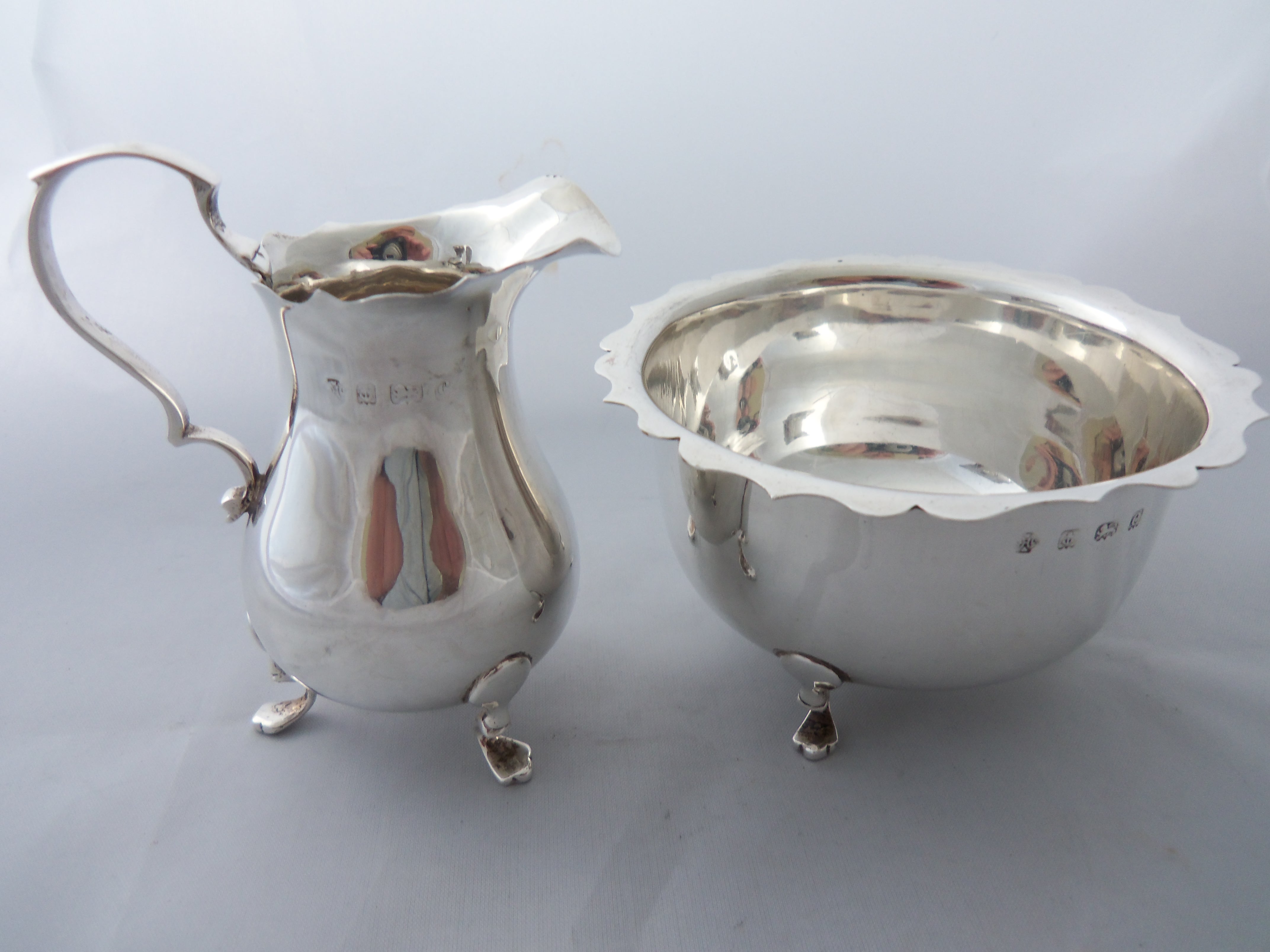 Edwardian Silver Sugar & Cream Set (c.1902) (1 of 1)