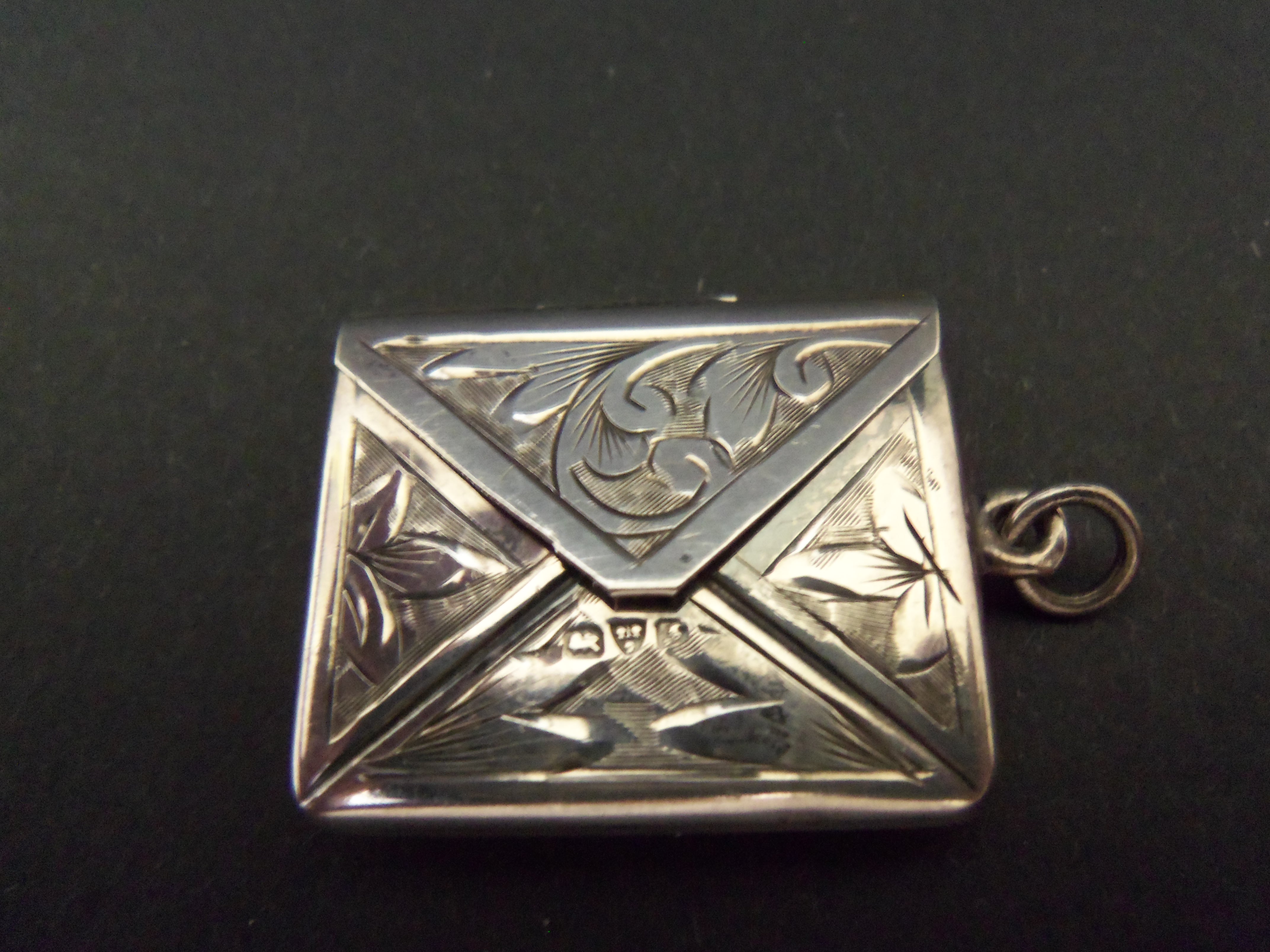 ANTIQUE SILVER STAMP CASE (1 of 1)