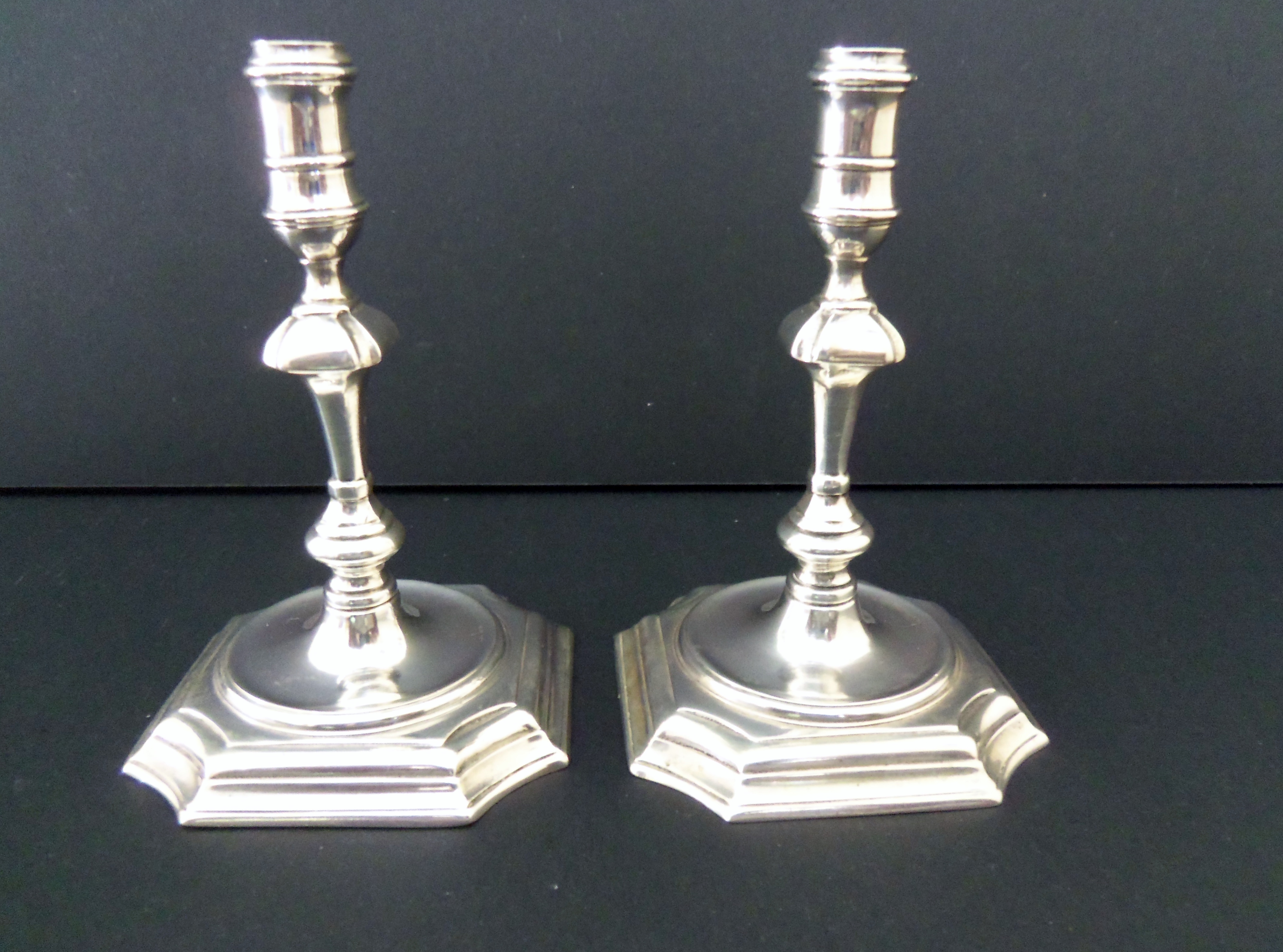 Pair George III Silver Tapersticks c.1805 (1 of 1)