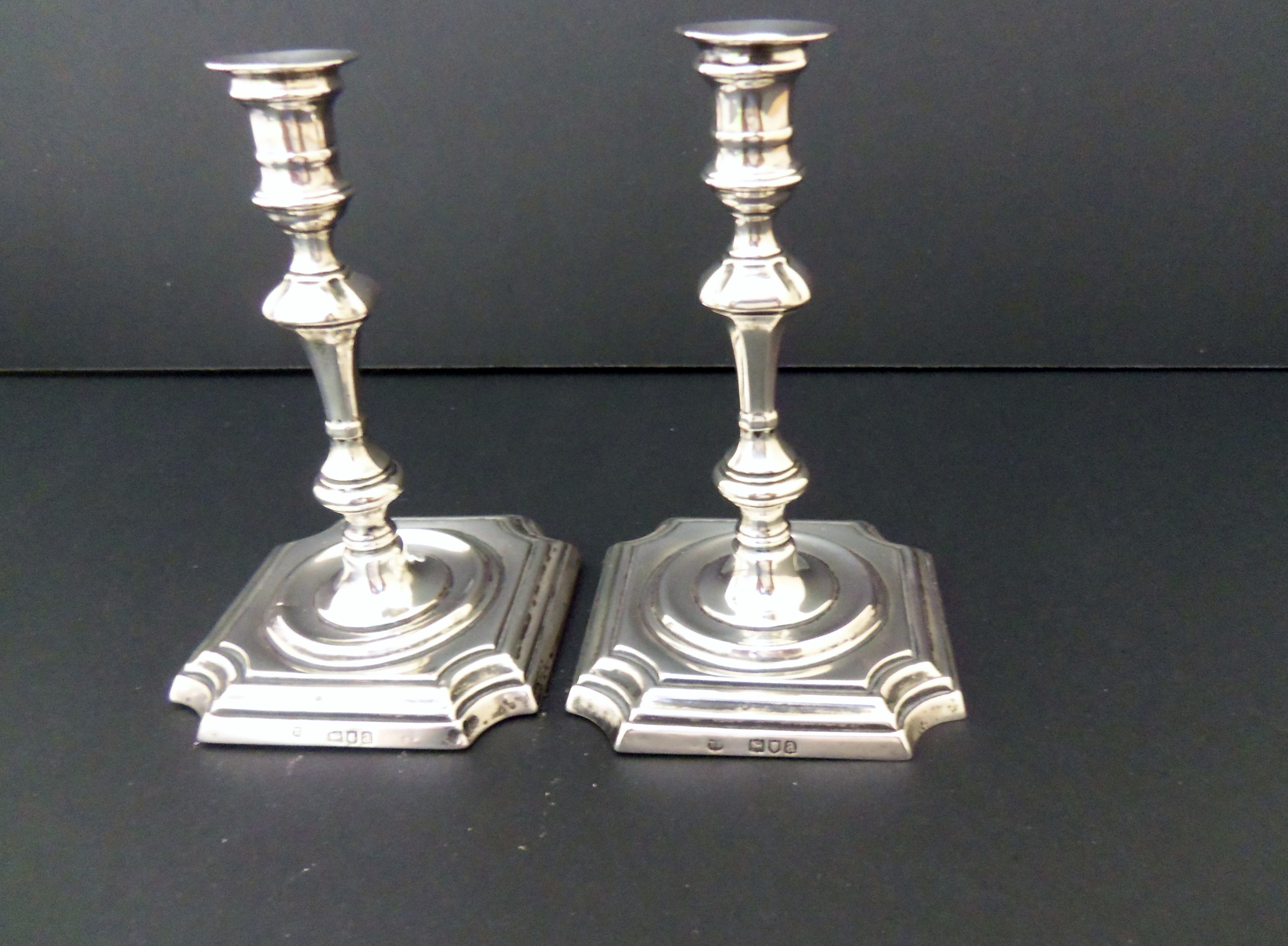 Pair of Victorian Silver Tapersticks c.1896 (1 of 1)