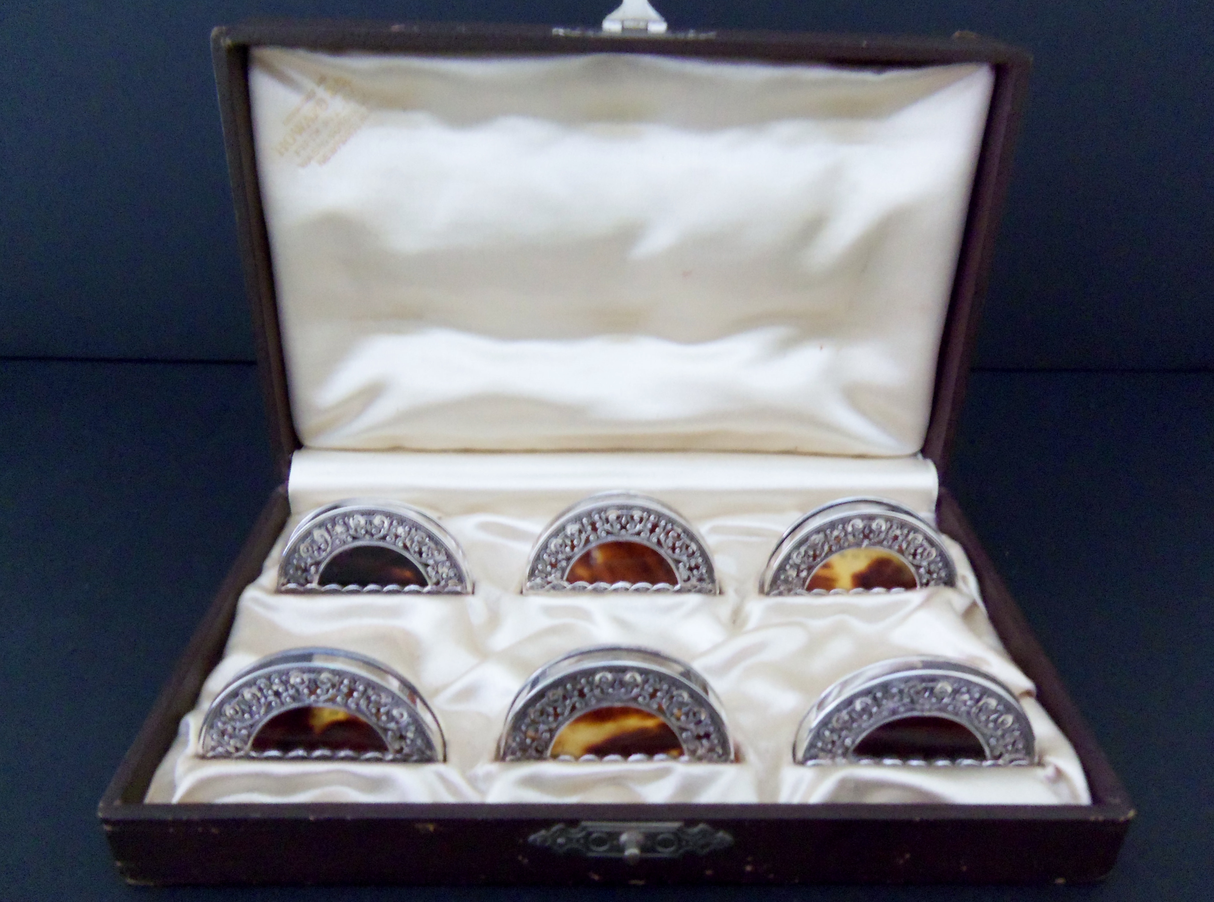 Set of 6 Antique Silver Menu Holders c.1912 (1 of 1)