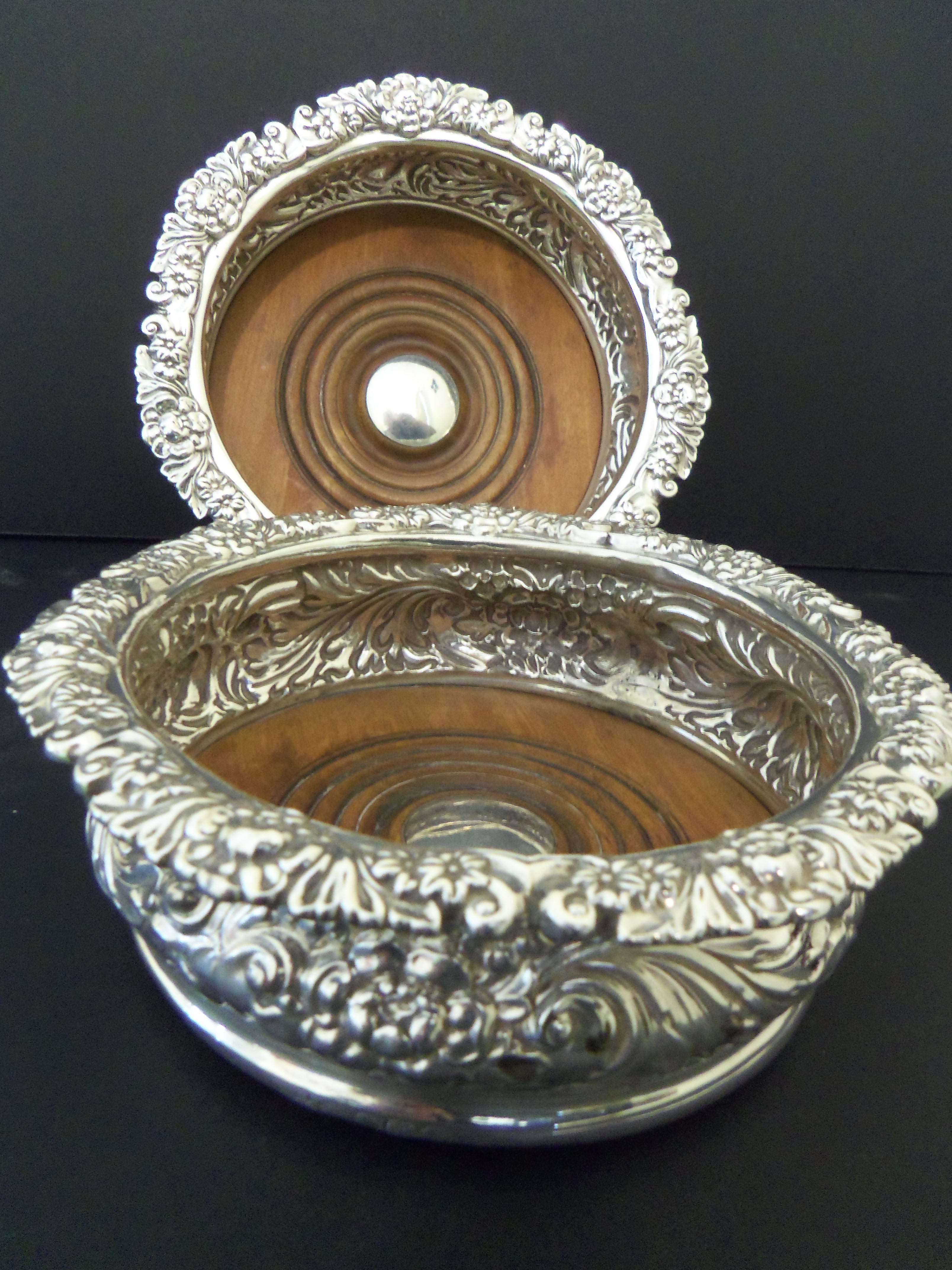 Antique Georgian Silver Wine Coasters - Robert Garrard 1827 (1 of 1)