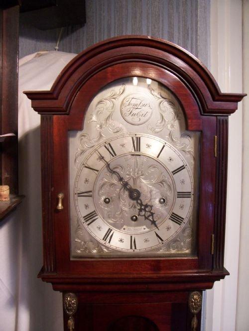 Quality Mahogany Silvered Dial Grand Mother Clock (1 of 1)
