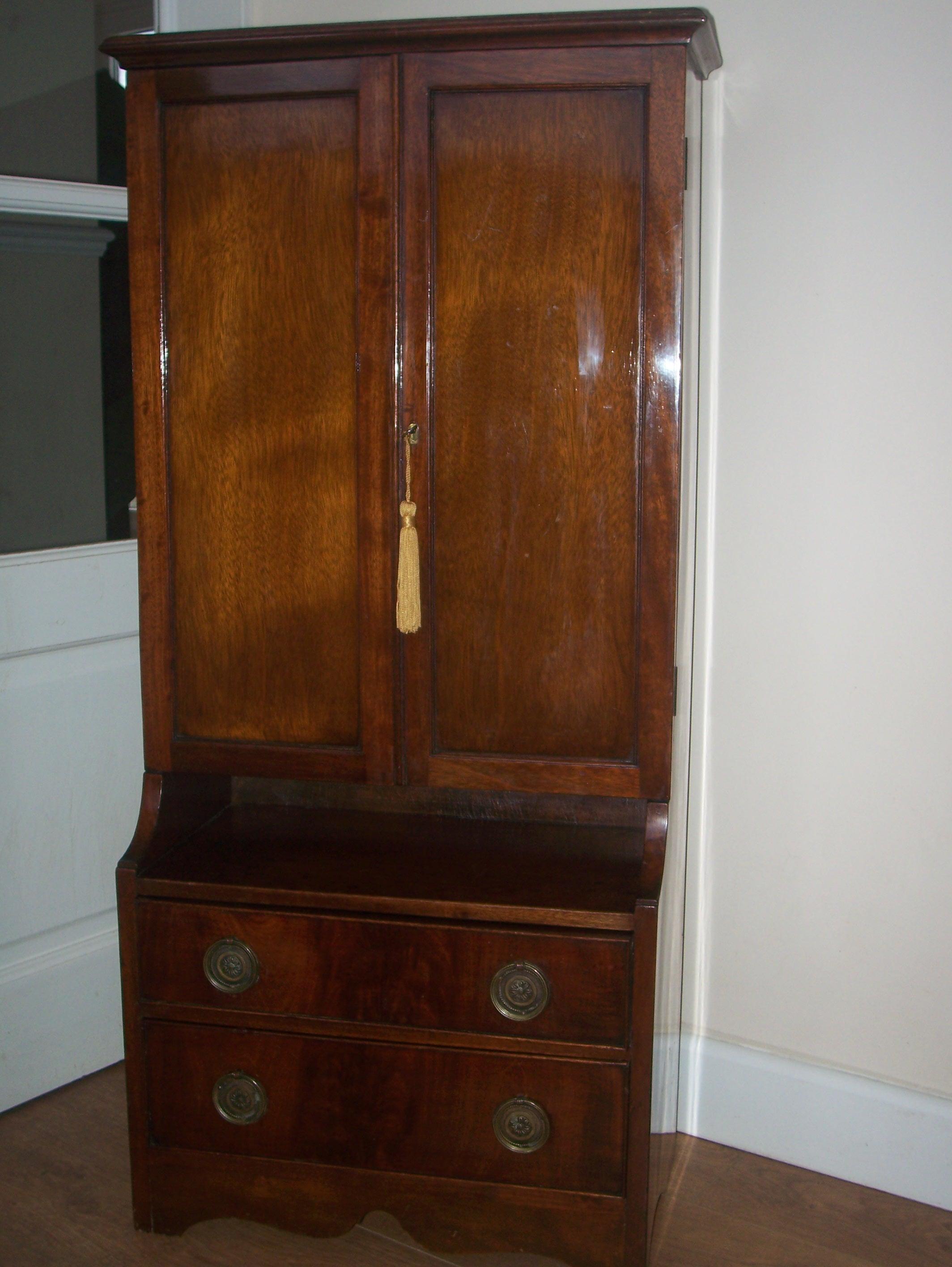 EDWARDIAN MAHOGANY WALL CABINET (1 of 1)